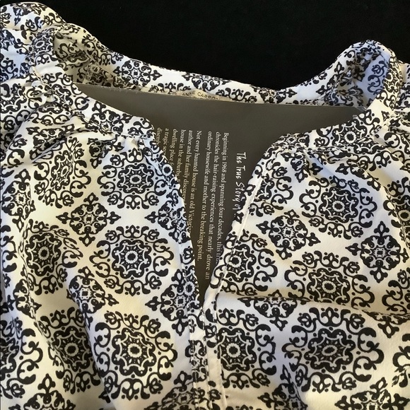 Anne Carson Black & White Polyester Blouse 3X - Picture 5 of 6